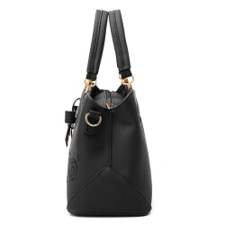 Женская сумка, винтажная сумка, повседневная сумка-тоут, модные женские сумки-мессенджеры, сумка на плечо с верхней ручкой, кошелек, кожаный новый черный, синий