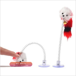 Мультяшная игрушка для кошек, палочка, перьевой стержень, игрушка для мыши с мини-колокольчиком, ловец кошек, тизер, интерактивная игрушка для кошек