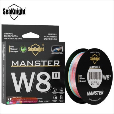 Рыболовная леска SeaKnight W8 II, 8 нитей, 500 м, 300 м, анти-УФ-защита от соленой воды