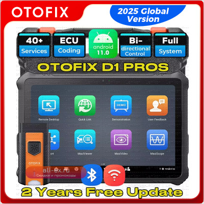 Диагностический сканер OTOFIX D1 PROS, кодирование ЭБУ, двунаправленное управление, диагностические инструменты CANFD DoIP, 2-летнее обновление, управляемые функции