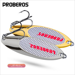 PROBEROS, металлическая блесна для рыбалки, 1-60 г, металлическая блесна для окуня, серебряная блесна, 10 #-2 #, крючок, металлическая блесна, рыболовные снасти