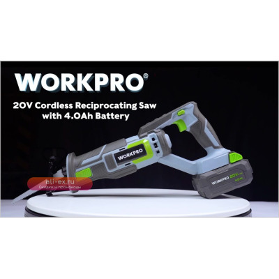 Беспроводная фотопила WORKPRO, режущая пила, портативные электроинструменты для дерева и металла с 4 лезвиями пилы, 20 в