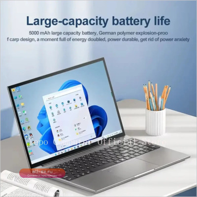 Новый ноутбук Intel Windows 11, система, 16-дюймовый HD-экран, 16 ГБ ОЗУ, 2 ТБ SSD N5095, клавиатура, мышь, 0,3S, разблокировка отпечатков пальцев, компьютер