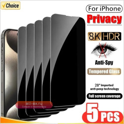 Защитная Пленка Для Экрана iPhone, Антишпионское Стекло Для 14, 13, 12, 11, 15 Pro Max Mini 7, 8 Plus
