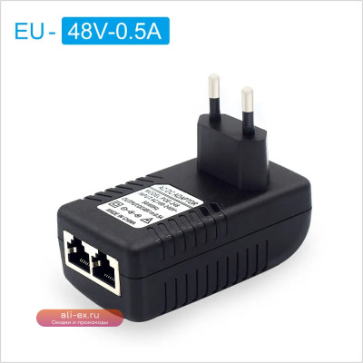 Адаптер питания POE-инжектор Ethernet CCTV, 0,5 А/2 А 24 Вт