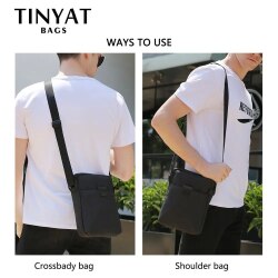 Мужская водонепроницаемая наплечная сумка TINYAT, 7,9 дюймов, цвета в ассортименте
