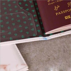 Обложка для паспорта из искусственной кожи, с мраморным рисунком