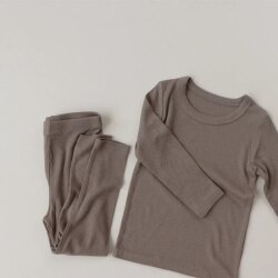Осенне-зимний детский комплект для мальчиков и девочек, домашняя одежда, хлопковая футболка с длинным рукавом и штаны, комплекты пижамных комплектов