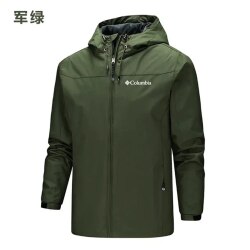 Куртка мужская непродуваемая с капюшоном и защитой от ветра, осень 2023