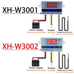 Цифровой регулятор температуры W3001, W3002, 12 В, 24 В, 110 В, 220 В
