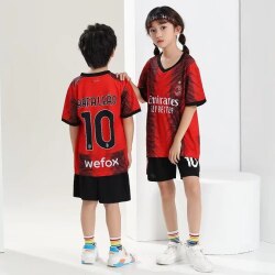 Лето 2023, модный спортивный комплект с коротким рукавом для детей и взрослых, тренировочная футболка на заказ