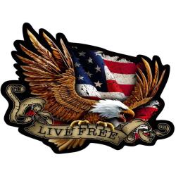 Забавный американский флаг лысой Орел живой бесплатно Автомобильная Наклейка Автомобили Мотоциклы внешние аксессуары виниловые наклейки