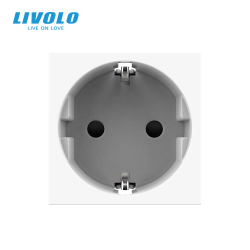 Запасные части для розетки Livolo, белый пластик, стандарт ЕС, функциональный ключ для розетки ЕС, VL-C7-C1EU-11