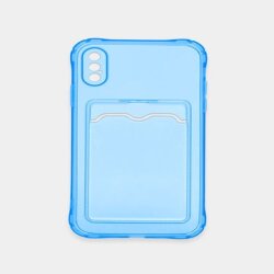 Чехол с карманом для карт iPhone 11, 14, 13, 12, XR, XS, 7, 8, Pro, Max прозрачный айфон