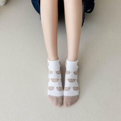 Женские носки из хлопка и полиэстера 5 пар, дышащие и удобные для ношения в жаркую погоду, AEZY0002