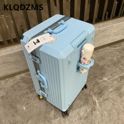Новый чемодан KLQDZMS 22 "24" 26 "28" 30 дюймов, большой вместимости, тележка, женская комбинированная коробка, универсальный чемодан на колесиках
