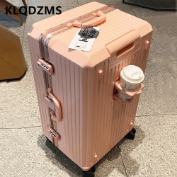 Новый чемодан KLQDZMS 22 "24" 26 "28" 30 дюймов, большой вместимости, тележка, женская комбинированная коробка, универсальный чемодан на колесиках