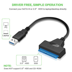 USB 3,0 SATA 3 кабель адаптер Sata к USB до 6 Гбит/с