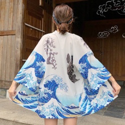 Женское пляжное кимоно FF1126 с принтом, цвет в ассортименте