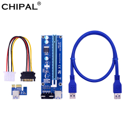 Переходная плата CHIPAL VER006S PCI-E, 30 см, 60 см, 100 см, кабель USB 3,0, удлинитель PCI Express 1X на 16X, адаптер PCIe для видеокарты GPU