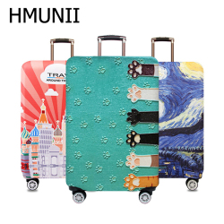 Эластичный чехол для чемодана HMUNII с изображением карты мира