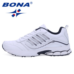 Мужские кроссовки Bona для бега, цвет черный/белый/серый, размер 5,5-11