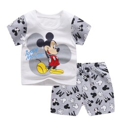 Детский летний комплект с футболкой и шортами, размер на возраст 0.5-4 года, расцветки в ассортименте