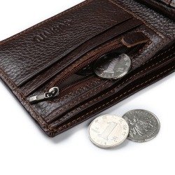 Мужской кошелек из натуральной кожи с карманом для мелочи