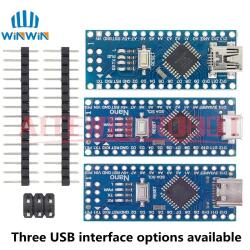 Контроллер Arduino Nano, USB Type-C/Micro, модели и комплектация в ассортименте