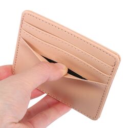 Минималистичный кошелек для деловых банковских карт, держатель для удостоверения личности для мужчин и женщин, кошелек, ультратонкий мини-кошелек для денег, искусственная кожа, Чехол для карт