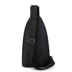 Нагрудная сумка через плечо, цвет черный, 17х30х5,5 см