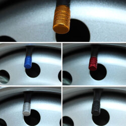 Колпачки для клапанов автомобильных шин DSYCAR, алюминий, цвет в ассортименте