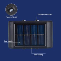 Светильник LED настенный Plutus-Quinn, теплый свет, на солнечных батареях