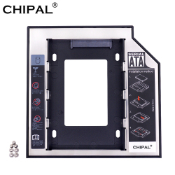 Переходник CHIPAL для установки второго жесткого диска 12,7 мм, 2,5 дюйма, 2 ТБ SATA 3,0, чехол для жесткого диска, корпус жесткого диска HD со светодиодной подсветкой для оптического привода ноутбука