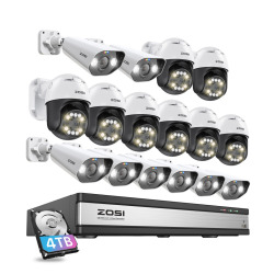 ZOSI 16CH 5MP PTZ PoE система безопасности IP камера 4K 8MP NVR умный человек лицо транспортного средства обнаружения CCTV видео наблюдения комплект