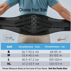Спортивные ремни, бандаж для нижней части спины, регулируемые ремни, эргономичный дизайн, подходит для гернизированных дисков, Sciatica для мужчин и женщин