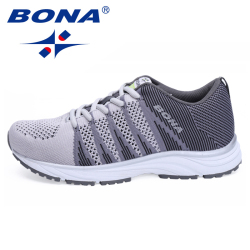 Кроссовки BONA женские сетчатые, спортивная обувь для ходьбы и бега, классические, мягкие, на шнуровке