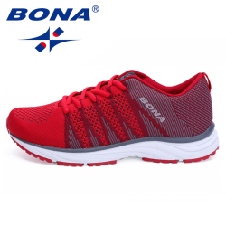 Кроссовки BONA женские сетчатые, спортивная обувь для ходьбы и бега, классические, мягкие, на шнуровке