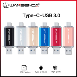USB флеш-накопитель Type-C WANSENDA, OTG флешка на 512 Гб, 256 Гб, 128 Гб, 64 Гб, 32 Гб, 16 Гб, USB флешка 3.0, флеш-накопитель для устройств Type-C