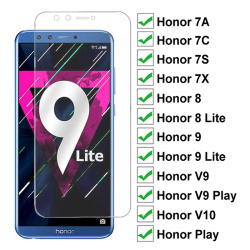 Закаленное стекло твердостью 9H для Huawei honor 8 9 Lite, прозрачная защитная пленка для экрана Honor 7X, 7A, 7C, 7S