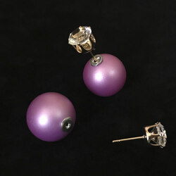 Новые модные двусторонние матовые серьги-гвоздики карамельных цветов с круглым шариком для женщин ювелирные изделия с кристаллами Оптовая Продажа