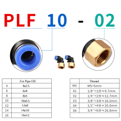 Пневматический фитинг для воздушного соединителя PC PCF/PL/PLF 4/6/8/10/12 мм резьба 1/8 1/4 3/8 1/2 фитинги для шланга быстроразъемные соединители