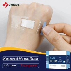 CARBOU 120 шт. PU прозрачный водонепроницаемый лейкопластырь медицинские полоски пластырь для спортивного купания ран
