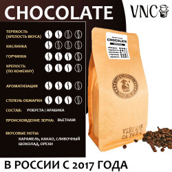 Кофе молотый VNC "Сhocolate" 250 г, 500 г, выбор помола, Вьетнам, свежая обжарка, (Шоколад)