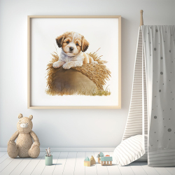 Постер для детской и детской фермы с животными, милый кот, медведь, слон, Картина на холсте, Настенная картина для детской комнаты, домашний декор
