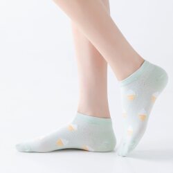 6 пар женских летних тонких коротких носков, милые дышащие сетчатые удобные и маленькие цветочные фрагменты