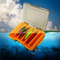 Пластиковая коробка-органайзер для рыболовных снастей, 12 отсеков
