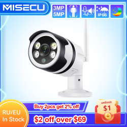IP-камера MISECU беспроводная уличная с дуплексным аудио, 3 Мп, 5 Мп