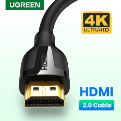 Ugreen HDMI кабель hdmi к HDMI 2.0 кабель 1 м 2 м 3 м 5 м 15 м 4 К HDMI кабель 1080 P 3D для Xiaomi Mi TV Box 3 Laptop Nintend Switch PS4/3 DVB T2 PS3 проектор HD Apple тв компьютер