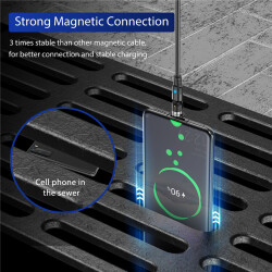 Магнитный кабель USLION с поворотом на 540 градусов Micro USB Type C телефонный кабель для iPhone11 Pro XS Max Samsung Xiaomi USB шнур провод кабель